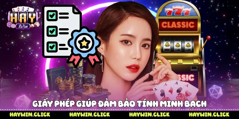 Giấy phép giúp đảm bảo tính minh bạch