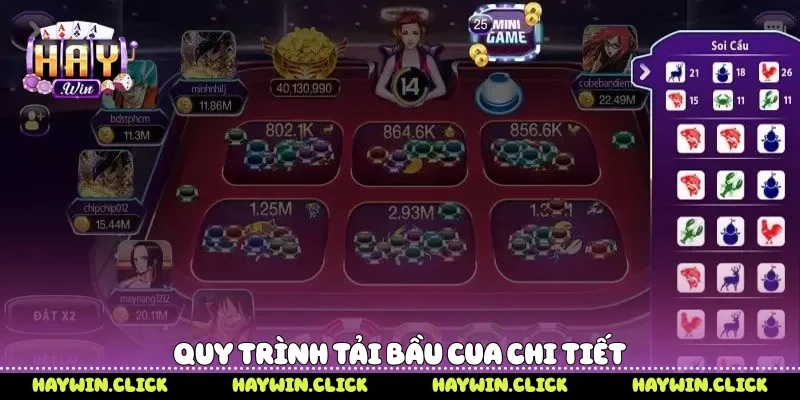 Quy trình tải bầu cua chi tiết